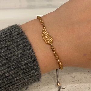 Rose Gold Angel Wing Bracelet